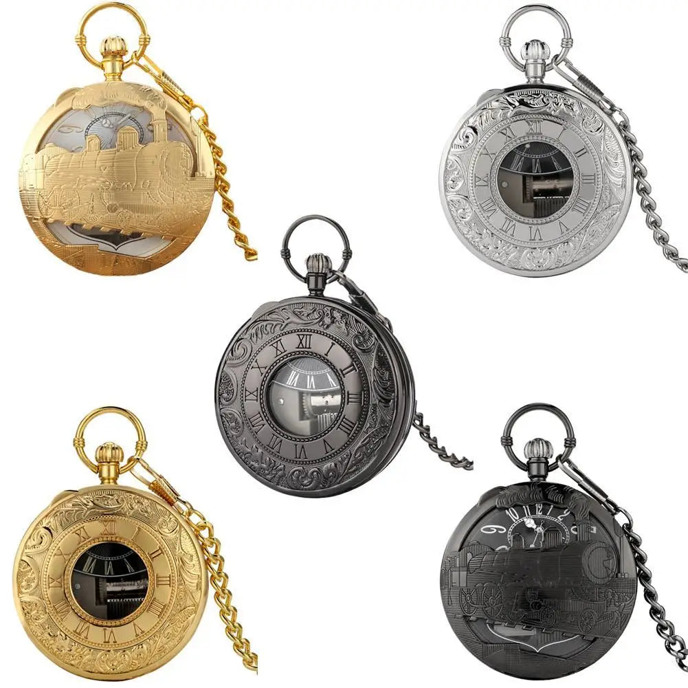 Creative Silver Hand Crank Music Quartz Pocket Watch Fashion Swan Lake Musical Movement Fob Chain New Year Gift For Men Women