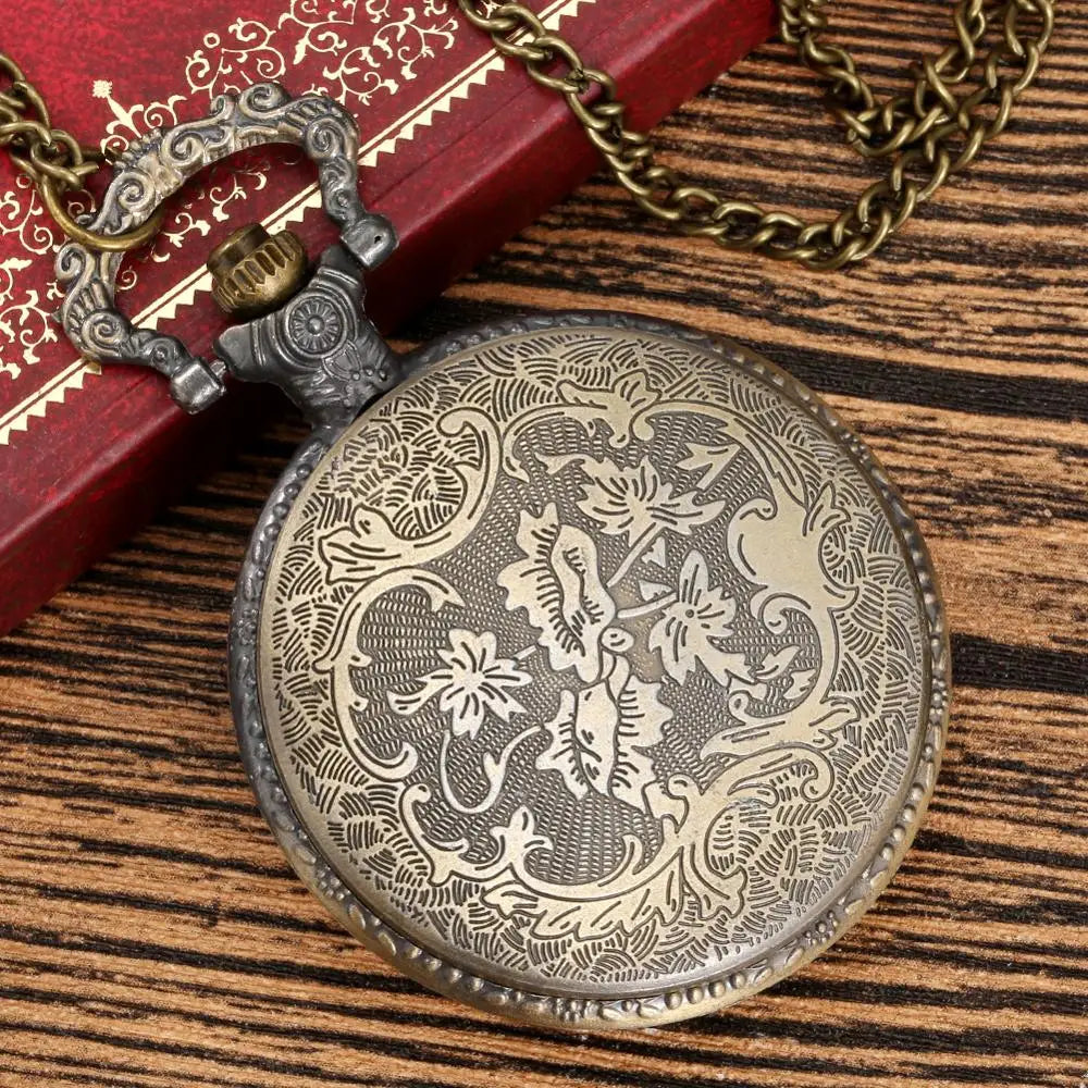 Bronze Napoleon Bonaparte Horse Knight Design Antique Quartz Pocket Watch Vintage Hero Necklace Pendant Pocket Clock FOB Gifts