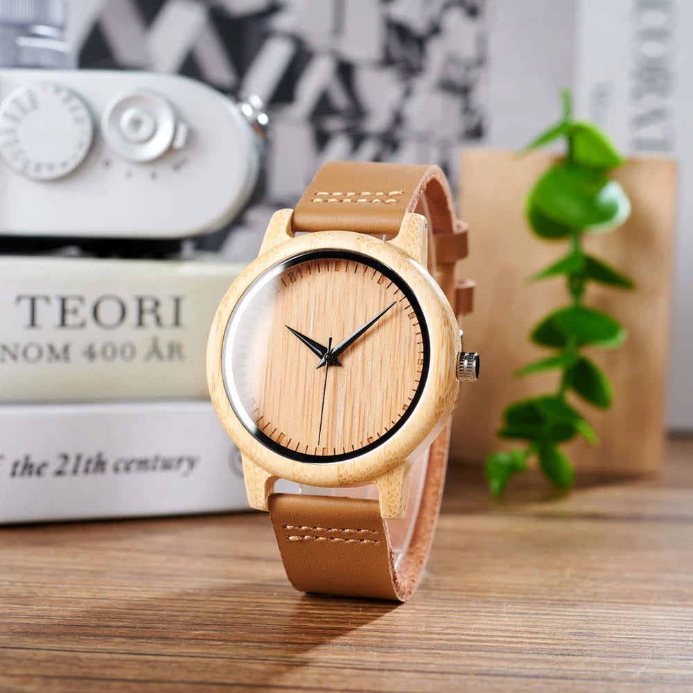 BOBO BIRD Watch Women relogio masculino Quartz Watches Men Bamboo Wood Couple Wristwatches Gifts Items Drop Shipping