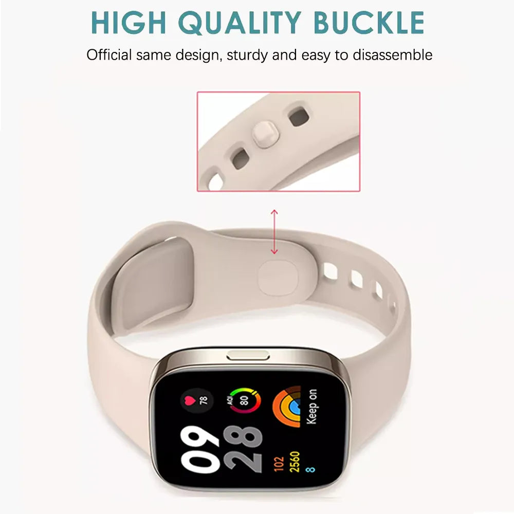 Watch Strap For Xiaomi Redmi Watch 3 Active/Lite Strap Replacement Silicone Strap For Xiaomi Redmi Watch 3 Strap Correa Bracelet