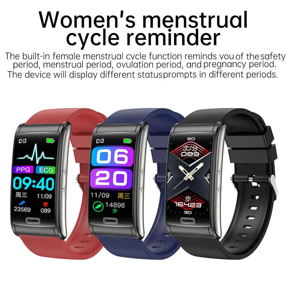 E600 Smart Watch Body Temperature Heart Rate ECG Monitoring Information Push Smart Bracelet Sports Watch